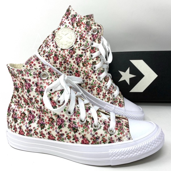Converse Chuck Taylor All Star High  Floral Foam Women's Size 164659C - Picture 7 of 11